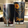 Camellia Personalized Jesus It's Not Religion It's A Relationship Stainless Steel Tumbler- Sweat-Prood Travel Cup With Lid