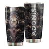 Camellia Personalized Creepy Skull Stainless Steel Tumbler - Customized Double-Walled Insulation Travel Thermal Cup With Lid
