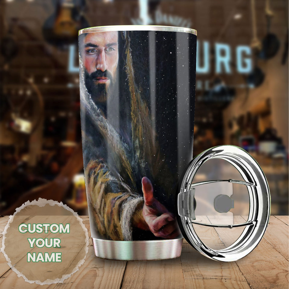 Camellia Personalized Jesus It's Not Religion It's A Relationship Stainless Steel Tumbler- Sweat-Prood Travel Cup With Lid