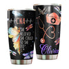 Camellia Personalized Butterfly Nurse She Believed She Could So She Do It Stainless Steel Tumbler - Customized Double-Walled Insulation Travel Thermal Cup With Lid