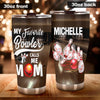 Camellia Persionalized 3D My Favourite Bowler Call Me Mom Stainless Steel Tumbler - Customized Double - Walled Insulation Thermal Cup With Lid