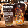 Camellia Personalized Firefighter Label Stainless Steel Tumbler-Double-Walled Insulation Gift For Firefighter Fireman