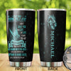 Camellia Personalized 3D Dragon To My Dear Son In Law Stainless Steel Tumbler - Customized Double-Walled Insulation Travel Thermal Cup With Lid