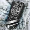 Camellia Personalized Firefighter First In Last Out Stainless Steel Tumbler-Double-Walled Insulation Gift For Firefighter Fireman 03