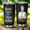 Camellia Personalized Awesome Dads Tattoo Stainless Steel Tumbler - Double-Walled Insulation Vacumm Flask - Gift For Tattoo Lovers, Tattoo Artists