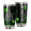 Camellia Personalized Celtic Knot Stainless Steel Tumbler - Customized Double-Walled Insulation Travel Thermal Cup With Lid