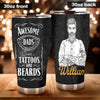 Camellia Personalized Awesome Dads Tattoo Stainless Steel Tumbler - Double-Walled Insulation Vacumm Flask - Gift For Tattoo Lovers, Tattoo Artists