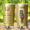 Camellia Personalized Black Woman Advice Stainless Steel Tumbler - Double-Walled Insulation Vacumm Flask - Gift For Black Queen, International Women's Day, Hippie Girls