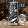 Camellia Personalized Firefighter First In Last Out Stainless Steel Tumbler-Double-Walled Insulation Gift For Firefighter Fireman 03