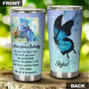 Camellia Personalized Butterfly Advice Take Time To Smell Flowers Stainless Steel Tumbler - Double-Walled Insulation Vacumm Flask - For Thanksgiving, Memorial Day, Christians, Christmas Gift