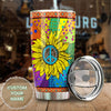 Camellia Personalized Hippie Chrysanthemum Stainless Steel Tumbler-Double-Walled Insulation Travel Cup With Lid