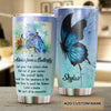 Camellia Personalized Butterfly Advice Take Time To Smell Flowers Stainless Steel Tumbler - Double-Walled Insulation Vacumm Flask - For Thanksgiving, Memorial Day, Christians, Christmas Gift
