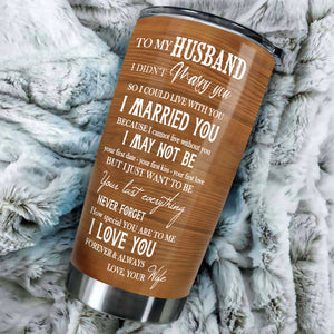 Camellia Personalized Horse Wife To Husband Stainless Steel Tumbler - Double-Walled Insulation Vacumm Flask - Gift For Horse Lovers, Cowgirls, Cowboys, Perfect Christmas, Thanksgiving Gift