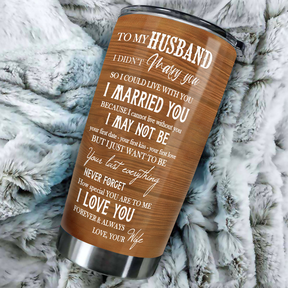 Camellia Personalized Horse Wife To Husband Stainless Steel Tumbler - Double-Walled Insulation Vacumm Flask - Gift For Horse Lovers, Cowgirls, Cowboys, Perfect Christmas, Thanksgiving Gift