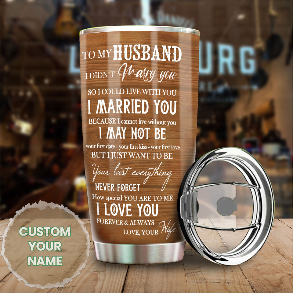 Camellia Personalized Horse Wife To Husband Stainless Steel Tumbler - Double-Walled Insulation Vacumm Flask - Gift For Horse Lovers, Cowgirls, Cowboys, Perfect Christmas, Thanksgiving Gift