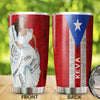 Camellia Persionalized Rico Girl Stainless Steel Tumbler - Customized Double - Walled Insulation Travel Thermal Cup With Lid
