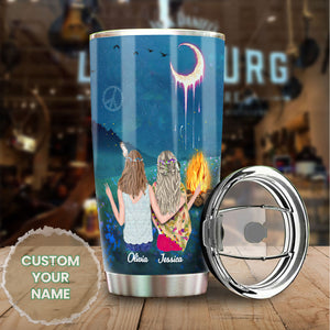 Camellia Personalized We Do Not make Friends We Recognize Them Stainless Steel Tumbler-Double-Walled Travel Therma Cup With Lid Gift For Bestfriend Couple