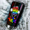 Camellia Persionalized LGBT Rose Pride Love Is Love Stainless Steel Tumbler - Customized Double - Walled Insulation Travel Thermal Cup With Lid
