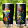 Camellia Persionalized LGBT Rose Pride Love Is Love Stainless Steel Tumbler - Customized Double - Walled Insulation Travel Thermal Cup With Lid