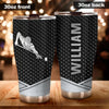 Camellia Personalized Man Plays Billiard Stainless Steel Tumbler-Vacuum Sealed Gift For Male Golf Player