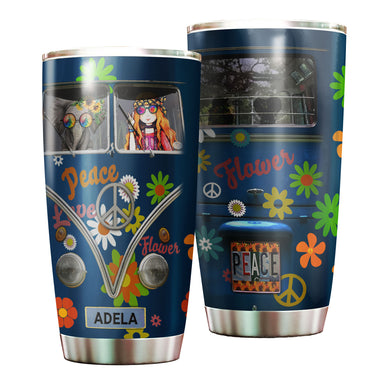 Camellia Persionalized Vintage Girl With Elephant Stainless Steel Tumbler - Customized Double - Walled Insulation Travel Thermal Cup With Lid