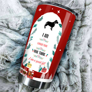 Camellia Personalized Dachshund I Am Longer Than You Think Am A Special Gift Stainless Steel Tumbler - Customized Double-Walled Insulation Travel Thermal Cup With Lid Gift For Dog Lover