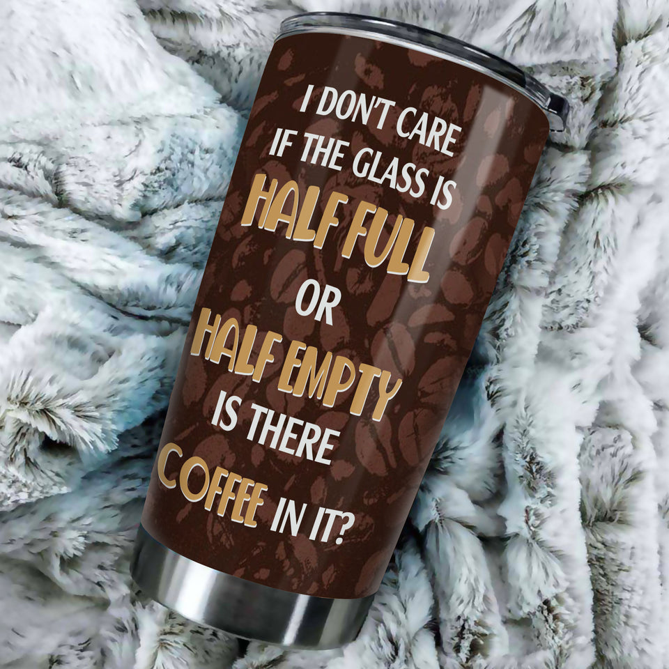Camellia Personalized Owl Is There Coffee In It Stainless Steel Tumbler - Customized Double-Walled Insulation Travel Thermal Cup With Lid Gift For Coffee Lover