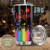 Camellia Persionalized 3D Colorful Pencil Super Teacher Stainless Steel Tumbler - Customized Double - Walled Insulation Travel Thermal Cup With Lid Gift For Teacher