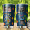 Camellia Persionalized Vintage Girl With Elephant Stainless Steel Tumbler - Customized Double - Walled Insulation Travel Thermal Cup With Lid