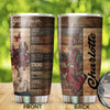 Camellia Personalized Faith God Says You Are Stainless Steel Tumbler-Thermal Flask Travel Therma Cup With Lid