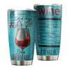 Camellia Persionalized 3D Wine Of Course I Drink Like A Fish Im A Mermaid Stainless Steel Tumbler - Customized Double - Walled Insulation Travel Thermal Cup With Lid Gift For Wine Lover Mermaid Lover