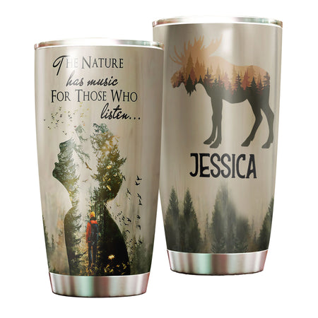 Camellia Personalized The Nature Has Music For Those who Listen Stainless Steel Tumbler-Double-Walled Insulation Travel Cup With Lid
