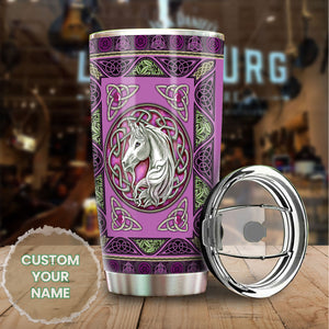 Camellia Personalized The Raggy Colt Often Made A Powerful Horse Stainless Steel Tumbler - Customized Double-Walled Insulation Travel Thermal Cup With Lid