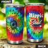 Camellia Persionalized 3D Hippie Soul Stainless Steel Tumbler - Customized Double - Walled Insulation Thermal Cup With Lid