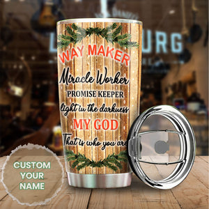 Camellia Personalized God That Is Who You Are  Chirstmas Stainless Steel Tumbler- Double-Walled Insulation Travel Tharma Cup With Lid