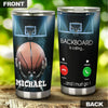 Camellia Persionalized Basketball Backboard Is Calling And I Must Go Stainless Steel Tumbler - Customized Double - Walled Insulation Travel Thermal Cup With Lid Gift For Basketball Player