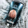 Camellia Persionalized Basketball Backboard Is Calling And I Must Go Stainless Steel Tumbler - Customized Double - Walled Insulation Travel Thermal Cup With Lid Gift For Basketball Player