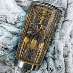 Camellia Personalized Mental Style Ancient EgyptStainless Steel Tumbler-Double-Walled Insulation Travel Cup With Lid 01