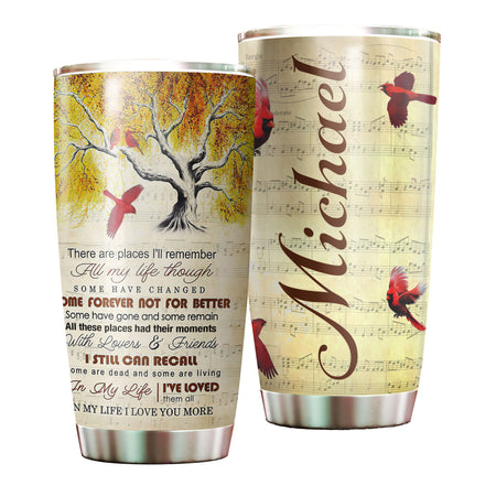 Camellia Personalized In My Life I Loved Them All Stainless Steel Tumbler-Double-Walled Insulation Travel Cup With Lid