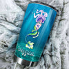 Camellia Personalized Mermaid Loving Letter From Mom To Daughter Stainless Steel Tumbler-Double-Walled Insulation Travel Cup With Lid