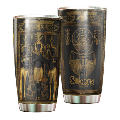 Camellia Personalized Mental Style Ancient EgyptStainless Steel Tumbler-Double-Walled Insulation Travel Cup With Lid 01