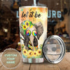 Camellia Personalized Elephant Let It Be Hippie Style Stainless Steel Tumbler-Double-Walled Insulation Cups With Lid Travel Mug