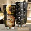 Camellia Personalized Owl She Has Fire In Her Soul Grace In Her Heart Stainless Steel Tumbler - Customized Double-Walled Insulation Travel Thermal Cup With Lid