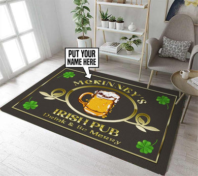 Personalized Irish Pub Rug 05884