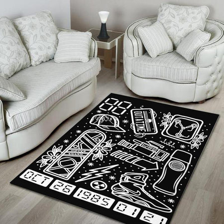 Btf Rug Back To The Future Marty Mcfly Delorean Dmc Bttf 02361