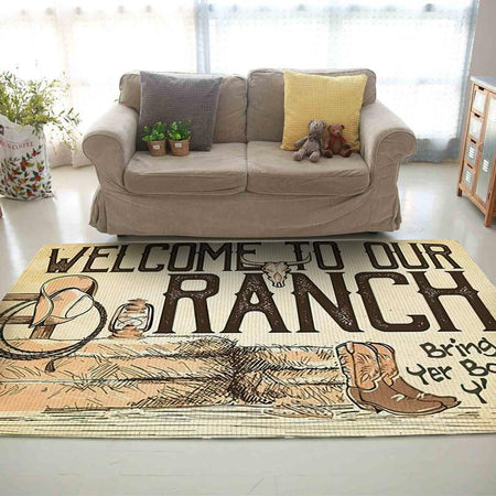 Welcome To Our Ranch Rug 06445