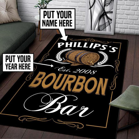Personalized Bourbon Bar Rug 05837