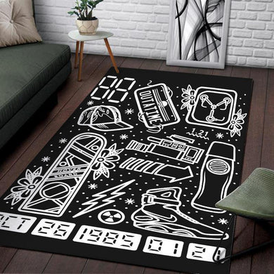 Btf Rug Back To The Future Marty Mcfly Delorean Dmc Bttf 02361