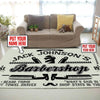 Personalized Barber Shop Rug 06414