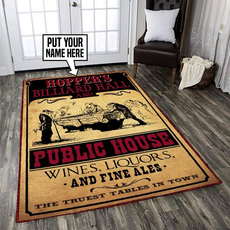 Personalized Billiard Hall Rug 06638